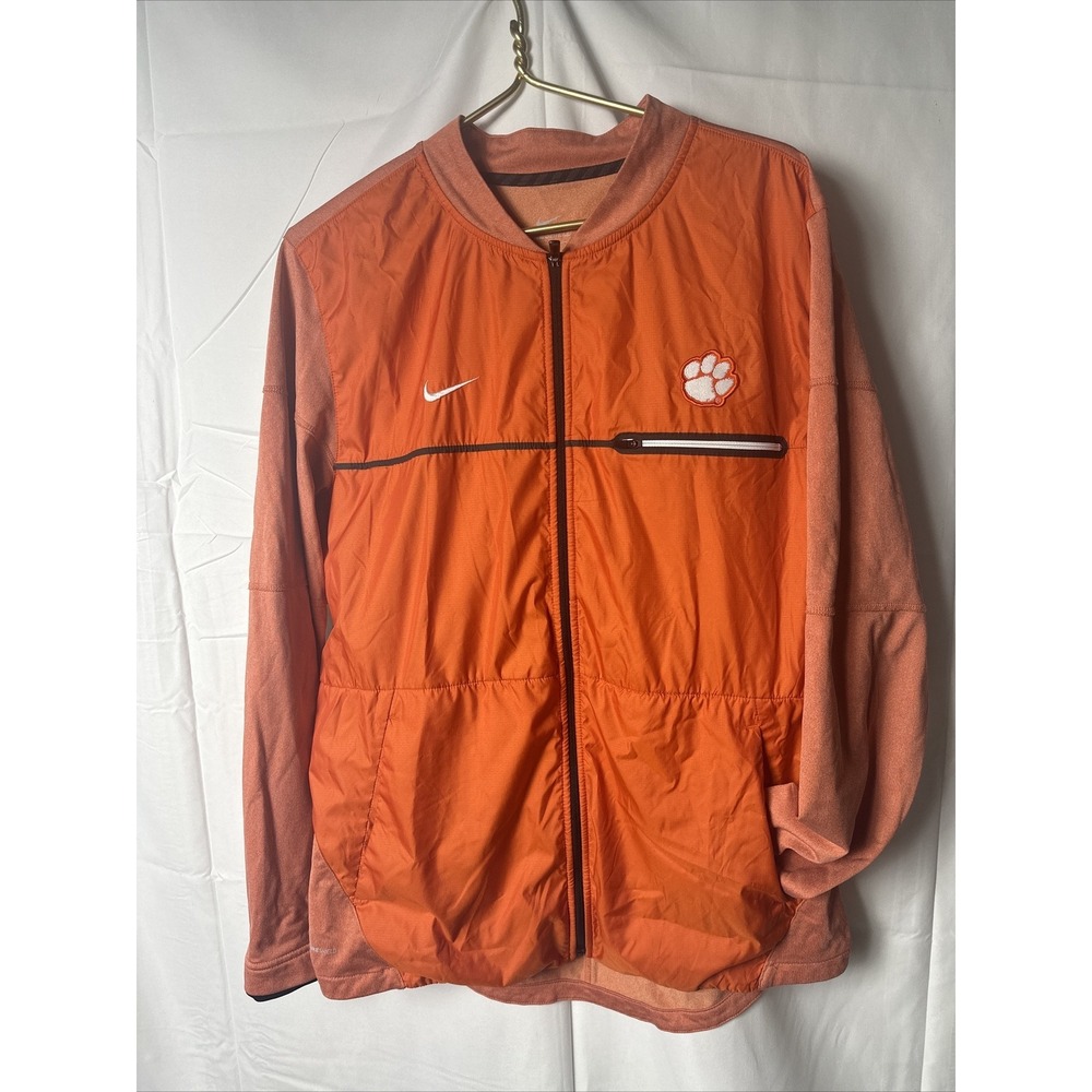 Nike Shield Clemson Tigers‎ Full Zip On Field Sideline Jacket Men's Large Light